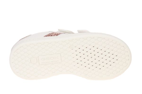 Geox Eclyper Wit-Rosé Sneaker  (J45LRA-C1ZH8) - Schoenen Caramel (Sint-Job-in-’t-Goor)