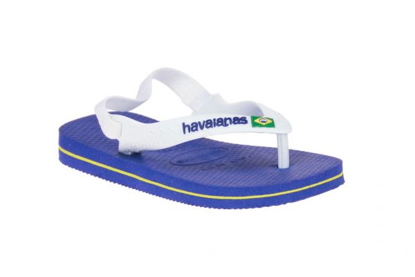 Havaianas Baby Brasil Logo Blauwe Slipper  (4140577-2711) - Schoenen Caramel (Sint-Job-in-’t-Goor)